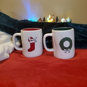 Rae Dunn Double Sided JOY & MERRY CHRISTMAS mugs